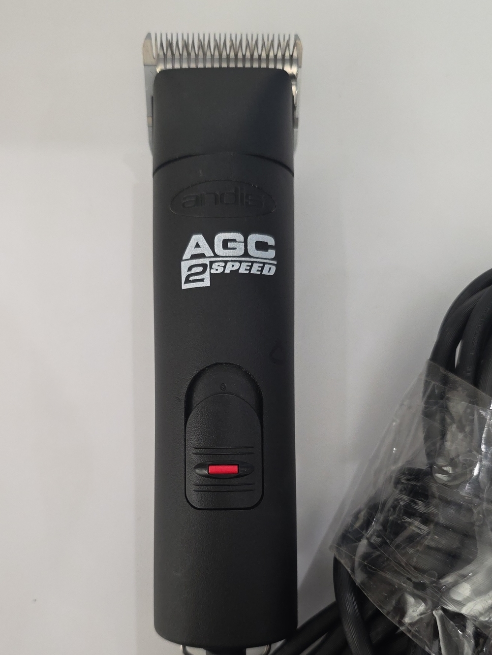 Andis Black AGC 2-Speed Corded Hair Clipper with Silver Blade